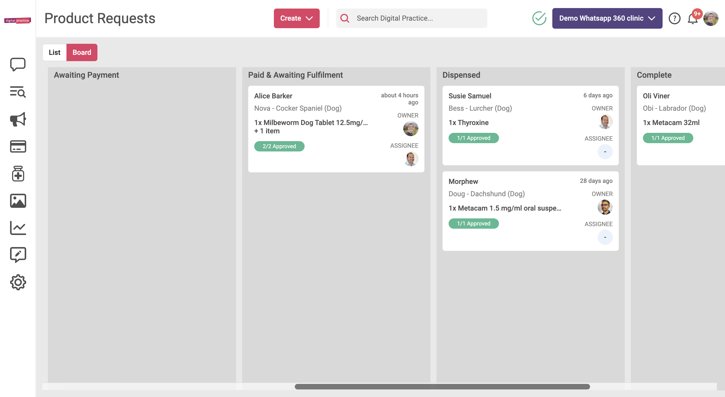 screenshot of Digital Practice Vet